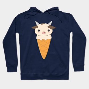 Kawaii Cute Cow Ice Cream T-Shirt Hoodie